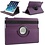 Merkloos Apple iPad Air 2 Swivel Case, 360 graden draaibare Hoes, Cover met Multi-stand - Kleur Paars, hoesje Apple iPad, iPad hoes