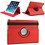 Merkloos Apple iPad Air 2 Swivel Case, 360 graden draaibare Hoes, Cover met Multi-stand - Kleur Rood, hoesje Apple iPad, iPad hoes