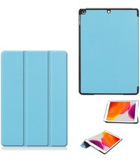 Ntech iPad 2021 hoes - iPad 9e/8e/7e Generatie hoes Trifold Bookcase Licht Blauw – iPad 2020 hoes 10.2 hard case - Ntech