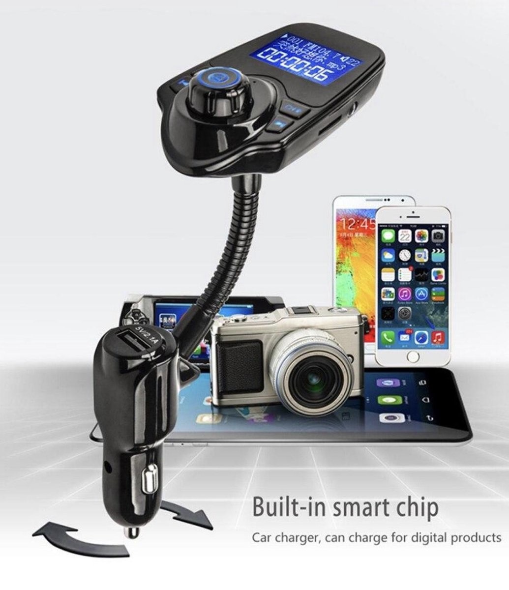 FM-Transmitter voor in de Auto, Bluetooth®, Bass Boost, microSD-kaartsleuf, Handsfree Bellen