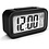 Merkloos  JAP Clocks AC18 digitale wekker - Alarmklok - Inclusief temperatuurmeter - Met snooze en verlichtingsfunctie - Zwart