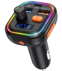 Ntech USB C Bluetooth Carkit FM Transmitter - Type C Autolader - Ntech - Bluetooth Carkit  - Muziek Streamen - USB 3.0 Quick Charge - fm transmitter bluetooth auto - Telefoon Opladen - Spraakbediening