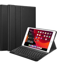 Merkloos iPad 10.2 Inch 2019 Hoesje Bluetooth Toetsenbord Hoes Zwart