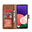 Ntech Hoesje Geschikt Voor Samsung Galaxy A22   Bookcase Bruin - Portemonee hoesje Hoesje Geschikt Voor Samsung Galaxy A22 5G