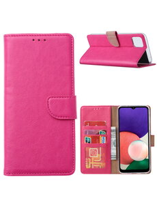 Ntech Samsung A22   Bookcase Pink - Portemonee hoesje Samsung A22 5G