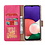 Ntech Hoesje Geschikt Voor Samsung Galaxy A22   Bookcase Pink - Portemonee hoesje Hoesje Geschikt Voor Samsung Galaxy A22 5G