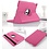 Ntech Hoes geschikt voor iPad 2021 / 2020 / 2019 (9e/8e/7e Generatie / 10.2 inch) - 360° draaibare Bookcase - Pink