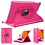 Ntech Hoes geschikt voor iPad 2021 / 2020 / 2019 (9e/8e/7e Generatie / 10.2 inch) - 360° draaibare Bookcase - Pink