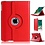 Ntech Hoes geschikt voor iPad 2021 / 2020 / 2019 (9e/8e/7e Generatie / 10.2 inch) - 360° draaibare Bookcase - Rood