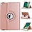 Ntech Hoes geschikt voor iPad 2021 / 2020 / 2019 (9e/8e/7e Generatie / 10.2 inch) - 360° draaibare Bookcase - Rosegoud