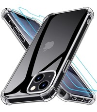 Ntech iPhone 13 Pro hoesje transparant met 2x Screenprotector