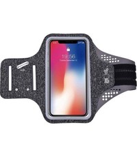 Ntech Hardloop Armband Telefoon | Fabric / Stof  Geschikt voor iPhone 13 / 13 Pro Geschikt voor iPhone 12 / 12 pro zwart