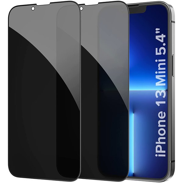 Ntech Screenprotector Geschikt voor 13 Mini Privacy Screenprotector - Screenprotector Geschikt voor 13 Mini Privacy Screenprotector - 2x Privacy Screenprotector Geschikt voor 13 Mini - Privacy Glass Screenprotector Geschikt voor 13 Mini 5.4 inch