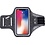 Ntech Premium Sportarmband - Universele Hardloop Armband Stof - Geschikt voor iPhone, Samsung & Huawei - Smartphonehouder - Reflecterend, Spatwaterdicht, Sleutelhouder, Verstelbaar - Lycra - Grijze Sportarmband
