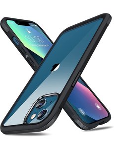 Ntech iPhone 12 Hoesje silicone met Soft Bumper Zwart