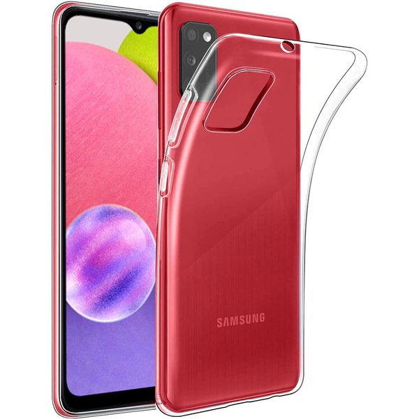 Ntech Hoesje Geschikt Voor Samsung Galaxy A03s hoesje - Galaxy A03S case - Transparant hoesje Hoesje Geschikt Voor Samsung Galaxy A03s - Siliconen hoesje - Transparant