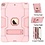 Ntech iPad 2021 Hoes - iPad 2020 hoes - Hoes iPad 2019  - iPad 10.2 hoes  - Schokbestendige Back Cover met kicktand - Hybrid Armor Case Rose Goud