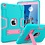 Ntech iPad 2021 Hoes - iPad 2020 hoes - Hoes iPad 2019  - iPad 10.2 hoes  - Schokbestendige Back Cover met kicktand - Hybrid Armor Case Mint / Pink