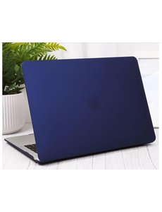 Ntech Macbook Air Hoes - Macbook Air case / Macbook Air hoes hardcover 2020 A2179 - A2337 M1 - Matte Marine Blauw - Ntech