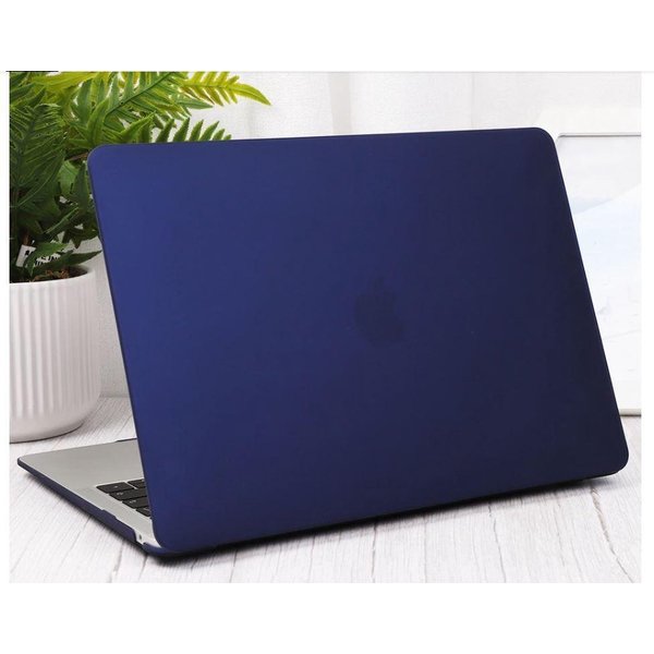 Ntech Macbook Air Hoes - Macbook Air case / Macbook Air hoes hardcover 2020 A2179 - A2337 M1 - Matte Marine Blauw - Ntech