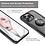 Ntech  Hoesje Geschikt voor iPhone 13 Pro Max hoesje - Luxe Back Hoesje Geschikt voor iPhone 13 Pro Max case met Metalen Ring houder - Zwart