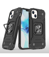 Ntech iPhone 13 Pro Hoesje - Heavy Duty Armor met kickstand ringhouder  Zwart