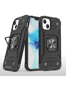 Ntech iPhone 13 Pro Hoesje - Heavy Duty Armor met kickstand ringhouder  Zwart