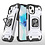 Ntech Hoesje Geschikt voor iPhone 13 Mini - Heavy Duty Armor Hoesje met Kickstand ringhouder – Zilver