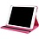 Ntech Hoes geschikt voor iPad 2021/2020/2019 (10.2 inch) draaibaar + screenprotector - tempered glass + stylus pen - Pink