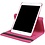 Ntech Hoes geschikt voor iPad 2021/2020/2019 (10.2 inch) draaibaar + screenprotector - tempered glass + stylus pen - Pink