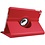 Ntech Hoes geschikt voor iPad 2021/2020/2019 (10.2 inch) draaibaar + screenprotector - tempered glass + stylus pen - Rood