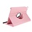 Ntech Hoes geschikt voor iPad 2021/2020/2019 (10.2 inch) draaibaar + screenprotector - tempered glass + stylus pen - Licht Roze