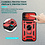 Ntech Hoesje Geschikt voor iPhone 13 Hoesje met Camera Bescherming Rood - Hoesje Geschikt voor iPhone 13 met ring houder Rugged Armor Back Cover - Case - Camera Schuif