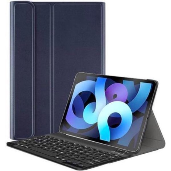 Merkloos Samsung Galaxy Tab A7 Hoes - (2020/2022) - (10.4'') Smart Keyboard Case Donkerblauw - Magnetically Detachable - Wireless Bluetooth met toetsenbord en Stylus Pen