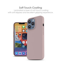 Ntech iPhone 13 Siliconen backcover met microvezel  Pink Sand