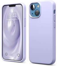 Ntech iPhone 13 Mini Siliconen backcover met microvezel Lila