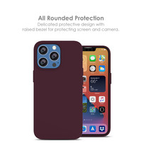 Ntech iPhone 13 Mini Siliconen backcover met microvezel Wine Rood