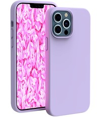 Ntech iPhone 13 Pro Siliconen backcover met microvezel Lila