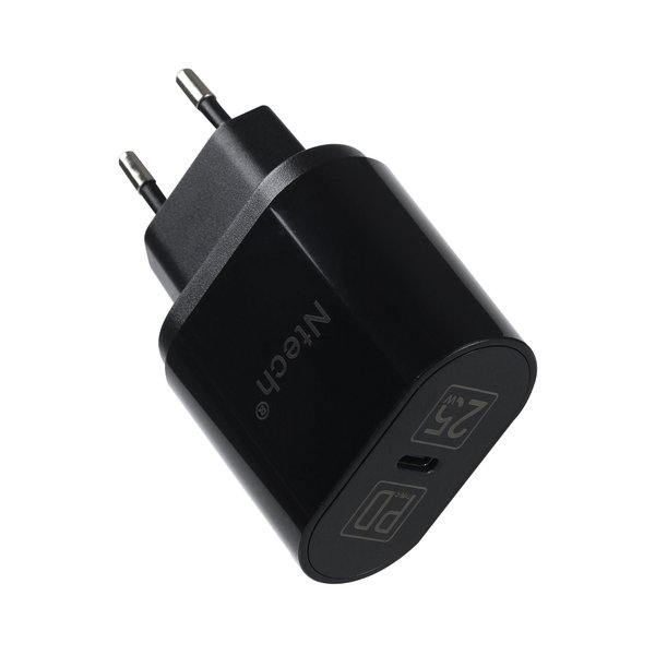 Ntech Adapter Geschikt voor Samsung Galaxy S21 - 25W Snellader met USB-C Aansluiting - Oplaadstekker - S21 Oplader - S21 Ultra oplader - S20 Oplader- S20 Ultra Oplader- Ntech - Oplader Geschikt voor Samsung Galaxy Oplader - Zwart