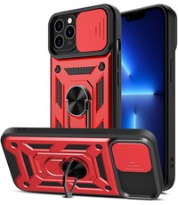 Ntech iPhone 13 pro Hoesje met Camera Bescherming Rood