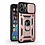 Ntech Hoesje Geschikt voor iPhone 13 pro Hoesje met Camera Bescherming Rosegoud – met ring houder Rugged Armor Back Cover - Case - Camera Schuif
