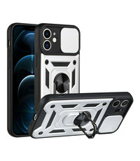 Ntech iPhone 13 Mini Hoesje met Camera Bescherming Zilver