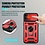 Ntech Hoesje Geschikt voor iPhone 13 Mini Hoesje met Camera Bescherming Rood – met ring houder Rugged Armor Back Cover - Case - Camera Schuif