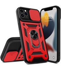 Ntech iPhone 13 Mini Hoesje met Camera Bescherming Rood