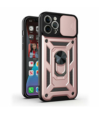 Ntech iPhone 13 Mini Hoesje met Camera Bescherming Rose Goud