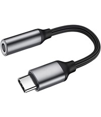 Ntech usb c naar aux - usb c aux - usb c naar audio jack - Ntech - usb c naar jack - USB C naar Aux Headphone Jack | Samsung Audio Jack voor Samsung S21 / S21 Ultra / S21 Plus / S20 / S20 Plus / S20 Ultra - Zwart