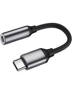 Ntech usb c naar aux - usb c aux - usb c naar audio jack - Ntech - usb c naar jack - USB C naar Aux Headphone Jack | Samsung Audio Jack voor Samsung S21 / S21 Ultra / S21 Plus / S20 / S20 Plus / S20 Ultra - Zwart