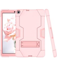 Merkloos Samsung Galaxy Tab A 10.1 Inch 2019 T510 / T515 Hybrid Shockproof Protection Case Armor met standaard (rose)