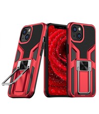 Ntech iPhone 13 Pro Max Schokbestendig hoesje met ringhouder Rood