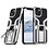 Ntech Hoesje Geschikt voor iPhone 13 Pro Max – Schokbestendig Ultra Slim Soft TPU Cover met kicktand Ringhouder – Zilver